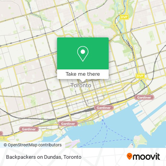 Backpackers on Dundas map