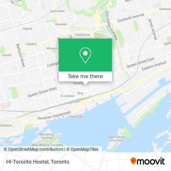 HI-Toronto Hostel map