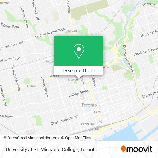 University at St. Michael's College map