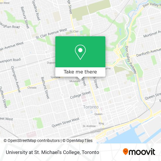 University at St. Michael's College plan