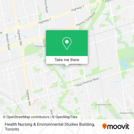 Health Nursing & Environmental Studies Building map