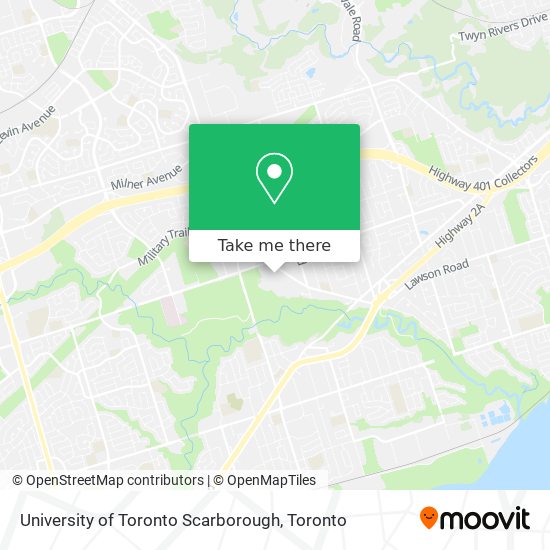 University of Toronto Scarborough map