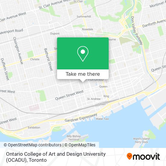 Ontario College of Art and Design University (OCADU) map