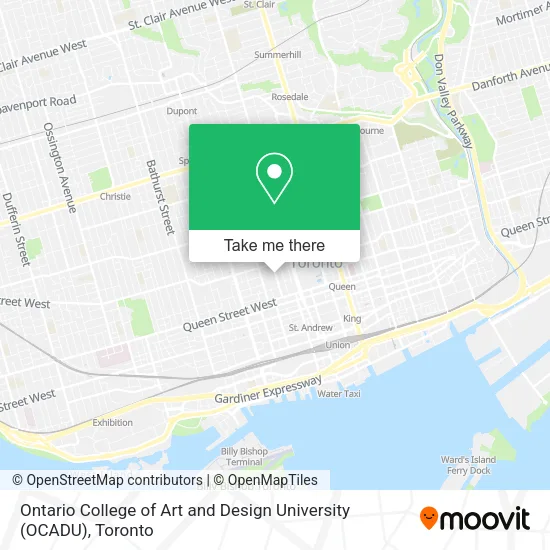 Ontario College of Art and Design University (OCADU) map