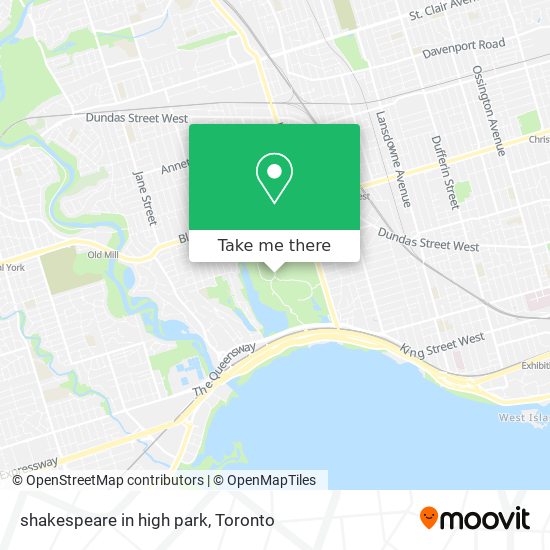 shakespeare in high park map