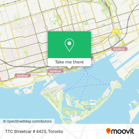 TTC Streetcar # 4425 map