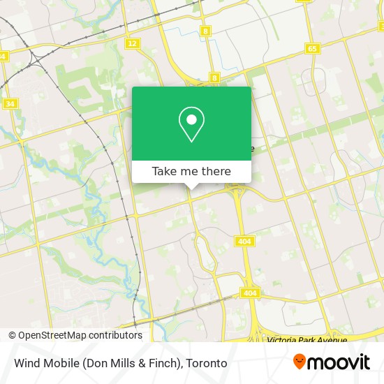 Wind Mobile (Don Mills & Finch) map