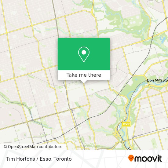 Tim Hortons / Esso map