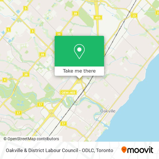 Oakville & District Labour Council - ODLC map
