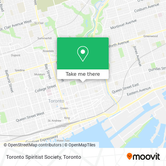 Toronto Spiritist Society map