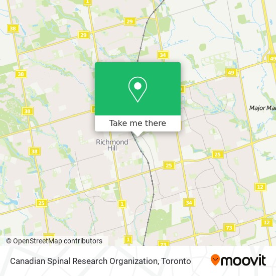 Canadian Spinal Research Organization map