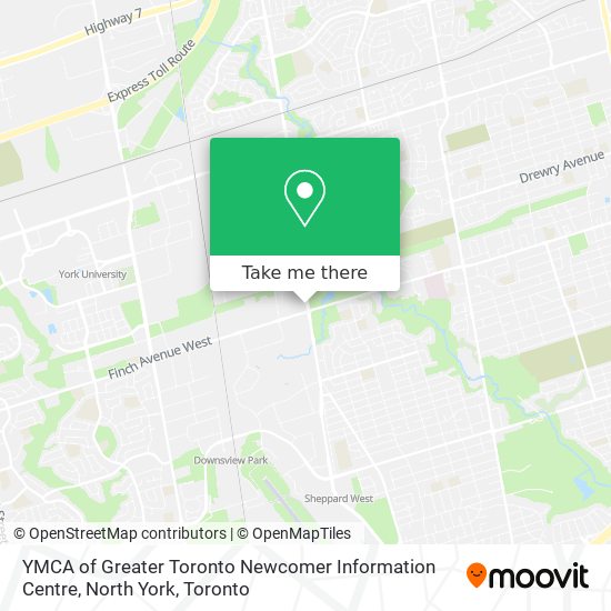 YMCA of Greater Toronto Newcomer Information Centre, North York plan