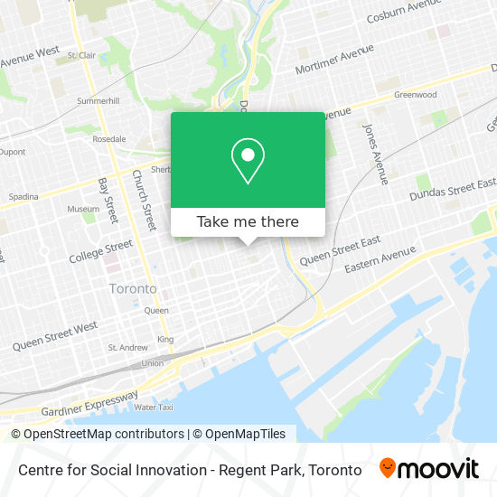 Centre for Social Innovation - Regent Park map