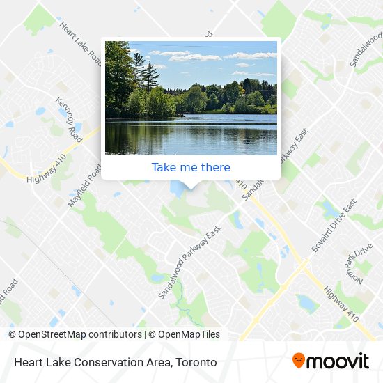 Heart Lake Conservation Area map
