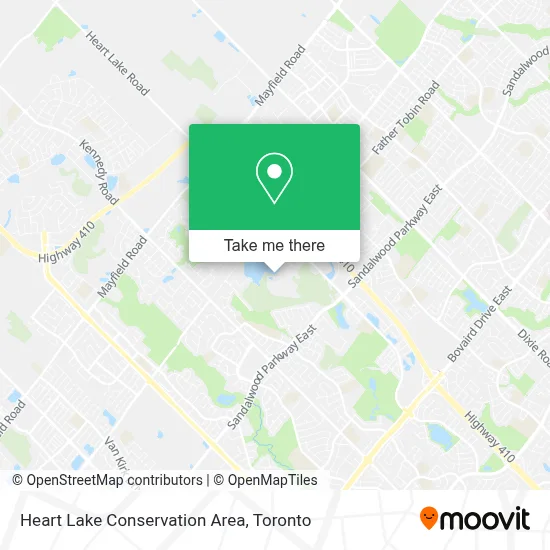 Heart Lake Conservation Area map