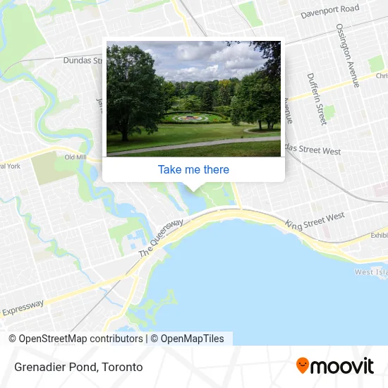 Grenadier Pond map
