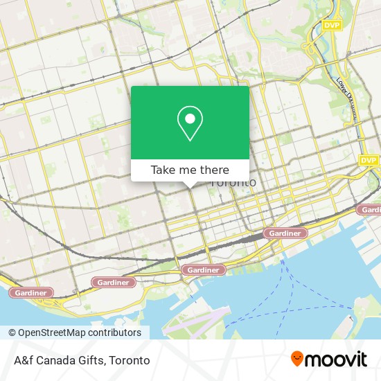 A&f Canada Gifts map