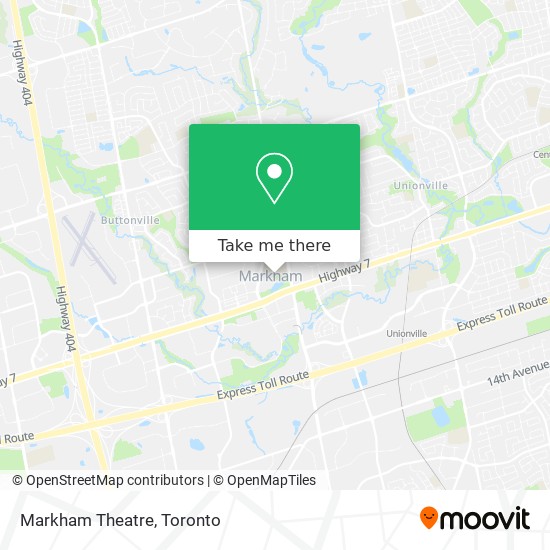 Markham Theatre map