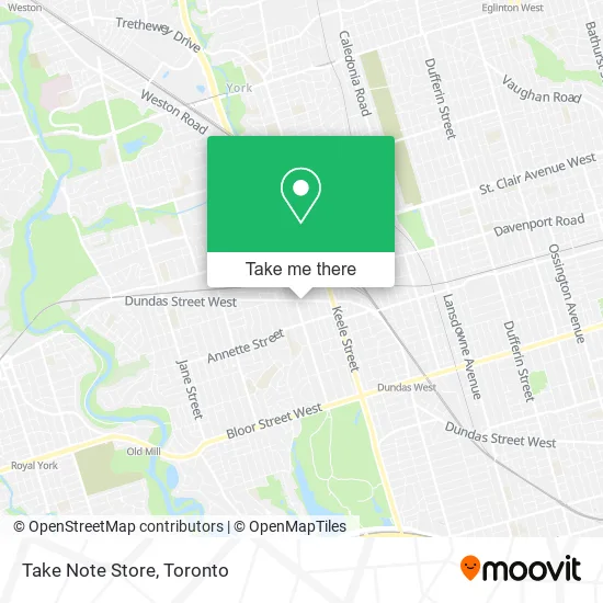 Take Note Store map