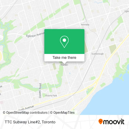 TTC Subway Line#2 map