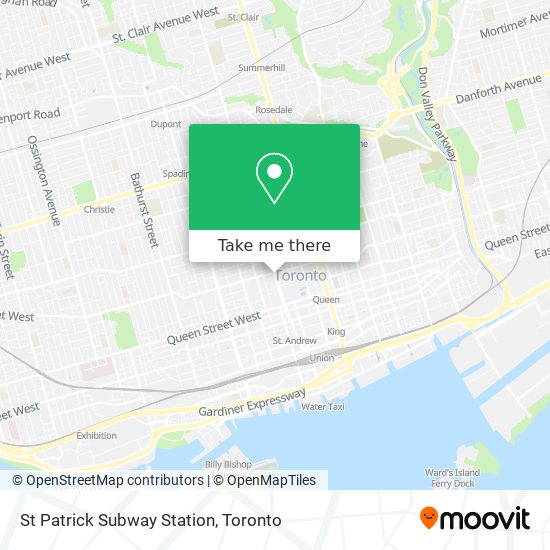 St Patrick Subway Station map