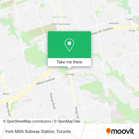 York Mills Subway Station plan