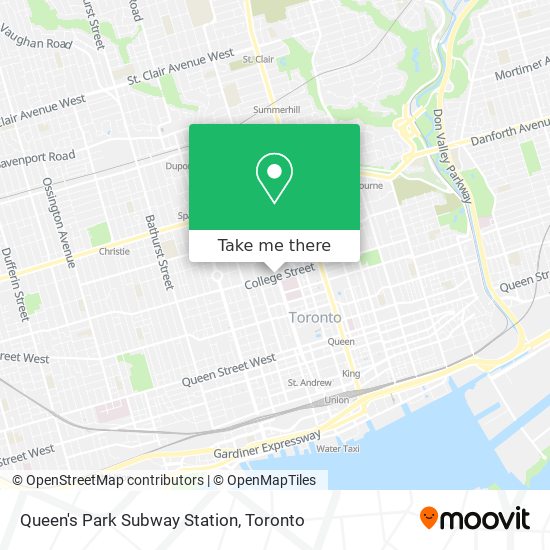 Queen's Park Subway Station map