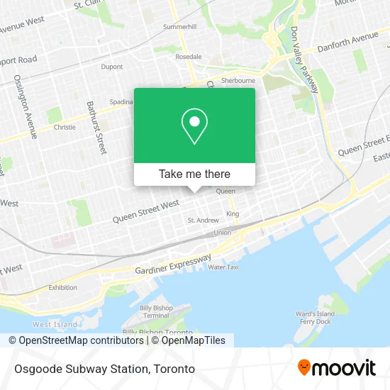 Osgoode Subway Station map
