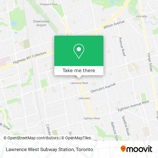 Lawrence West Subway Station map