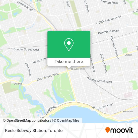 Keele Subway Station map