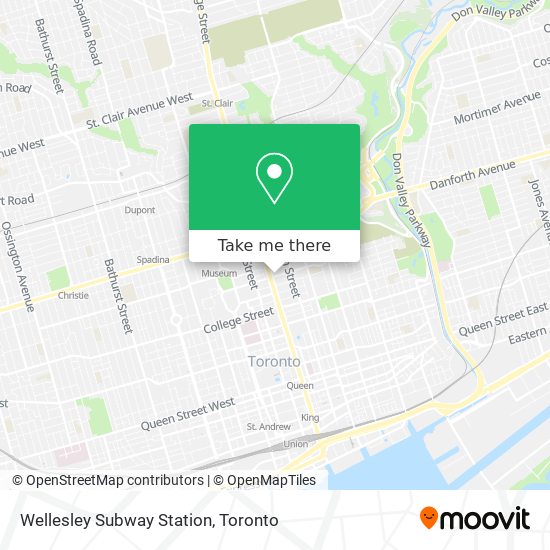 Wellesley Subway Station map
