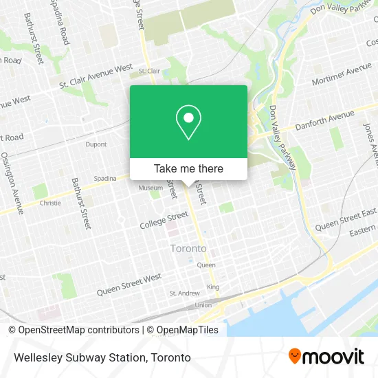 Wellesley Subway Station map