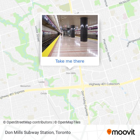 Don Mills Subway Station map
