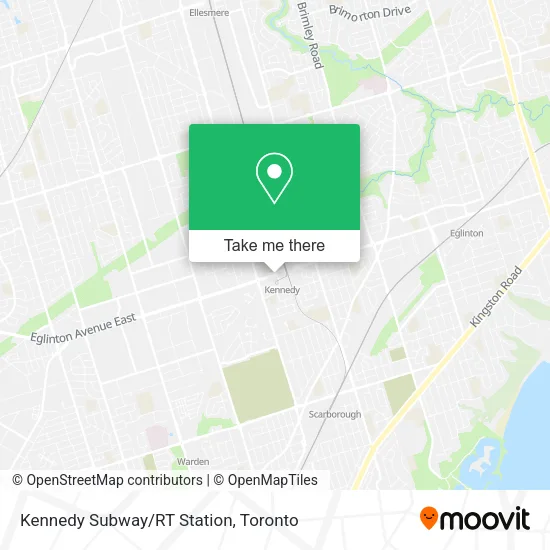 Kennedy Subway/RT Station map