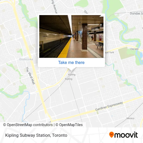 Kipling Subway Station plan