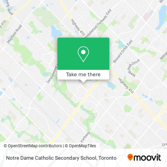 Notre Dame Catholic Secondary School map