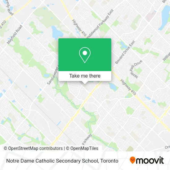 Notre Dame Catholic Secondary School map