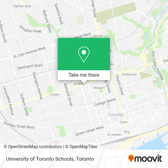 University of Toronto Schools map