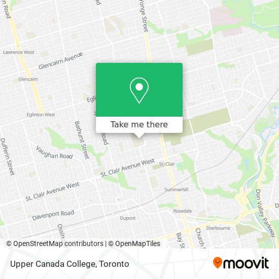 Upper Canada College map