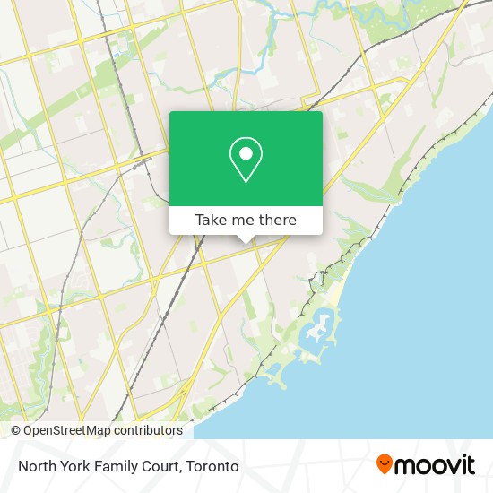 North York Family Court map