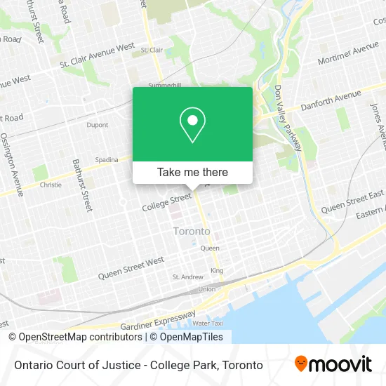 Ontario Court of Justice - College Park map