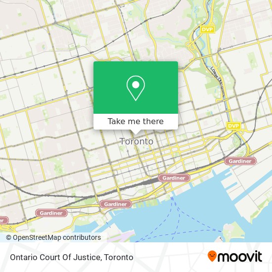 Ontario Court Of Justice map