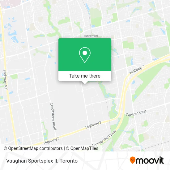 Vaughan Sportsplex II map
