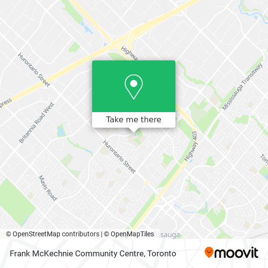 Frank McKechnie Community Centre map