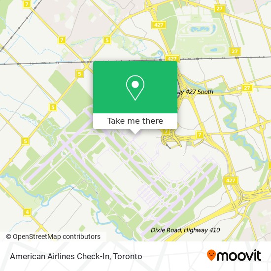 American Airlines Check-In map