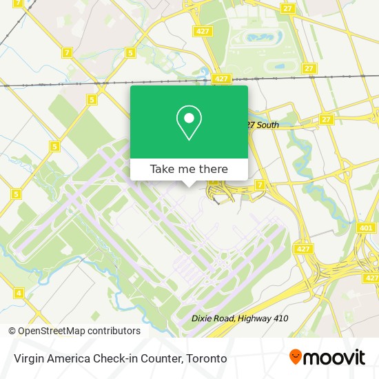 Virgin America Check-in Counter map
