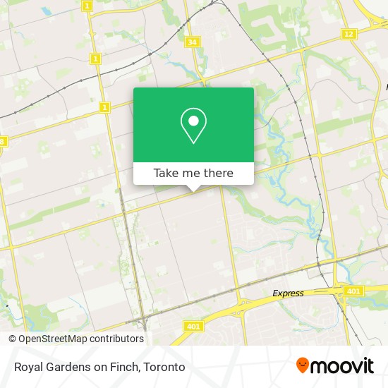 Royal Gardens on Finch map