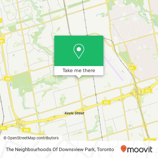 The Neighbourhoods Of Downsview Park map