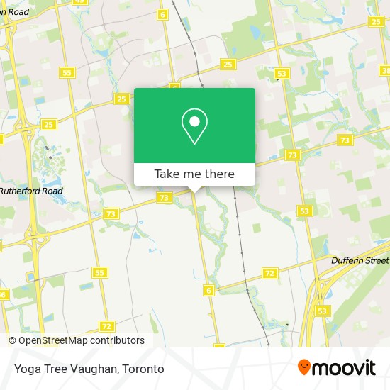 Yoga Tree Vaughan map