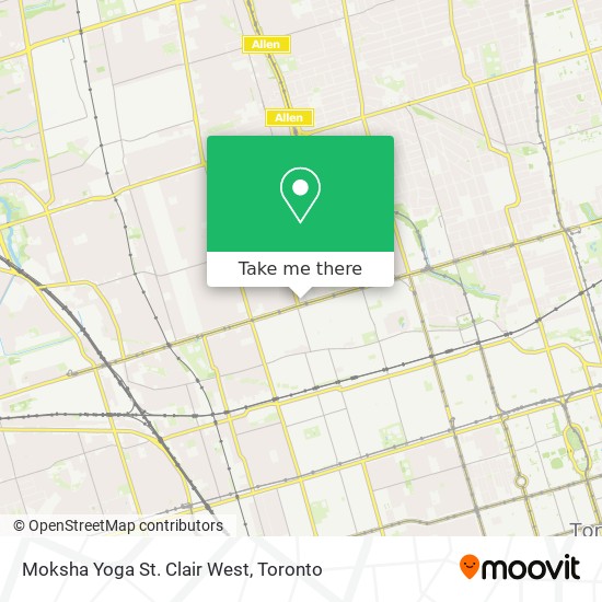 Moksha Yoga St. Clair West map